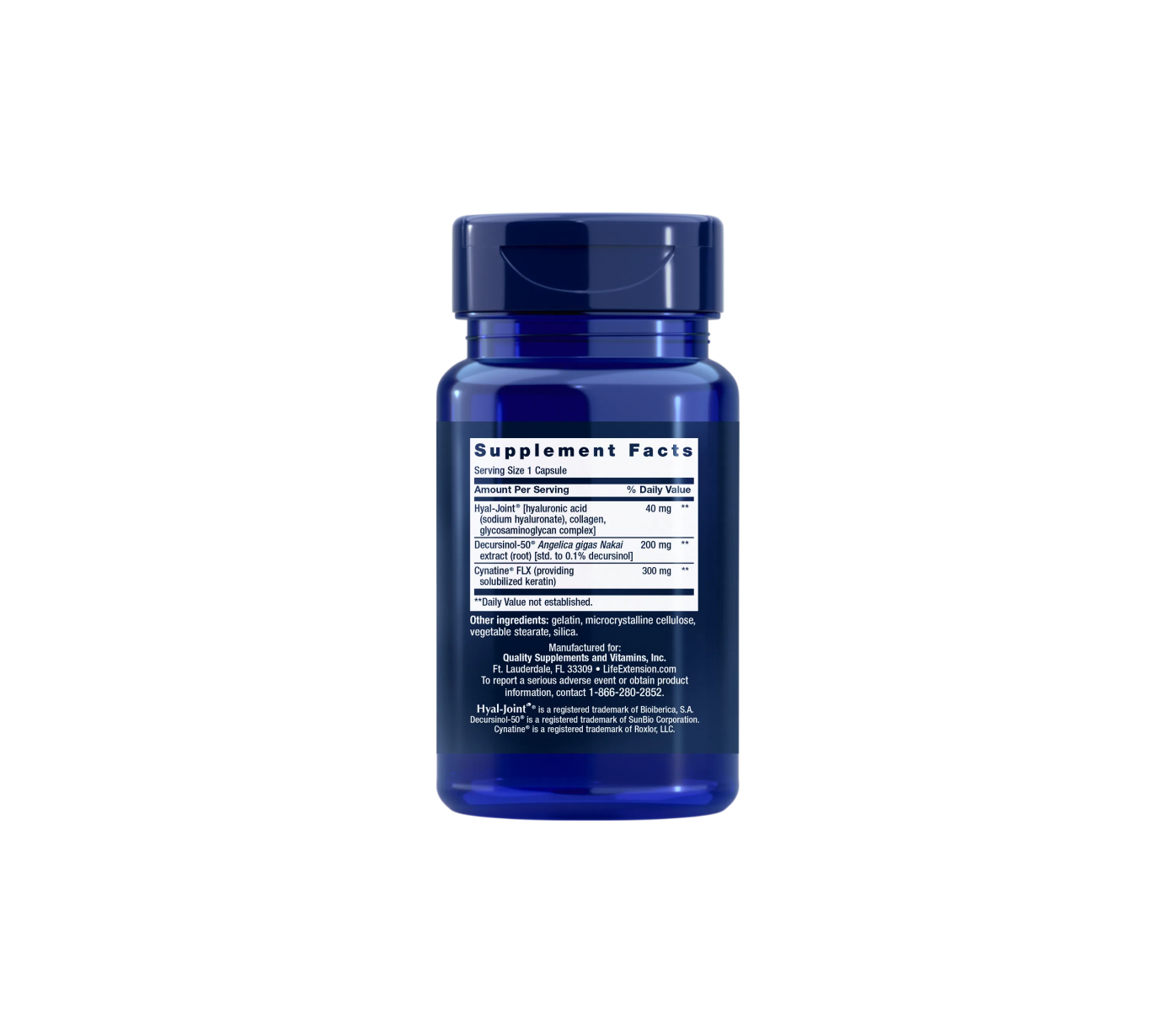 Life Extension Fast-Acting Joint Formula, 30 capsules, joint discomfort relief, joint cartilage & tissue support, facts