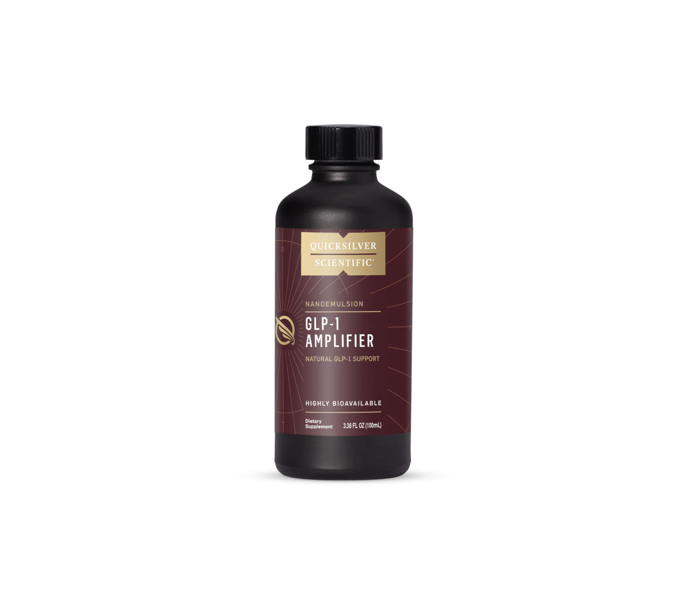 Quicksilver Scientific GLP-1 Amplifier, 100 ml liquid to help you reach a ketogenic fat-burning state faster