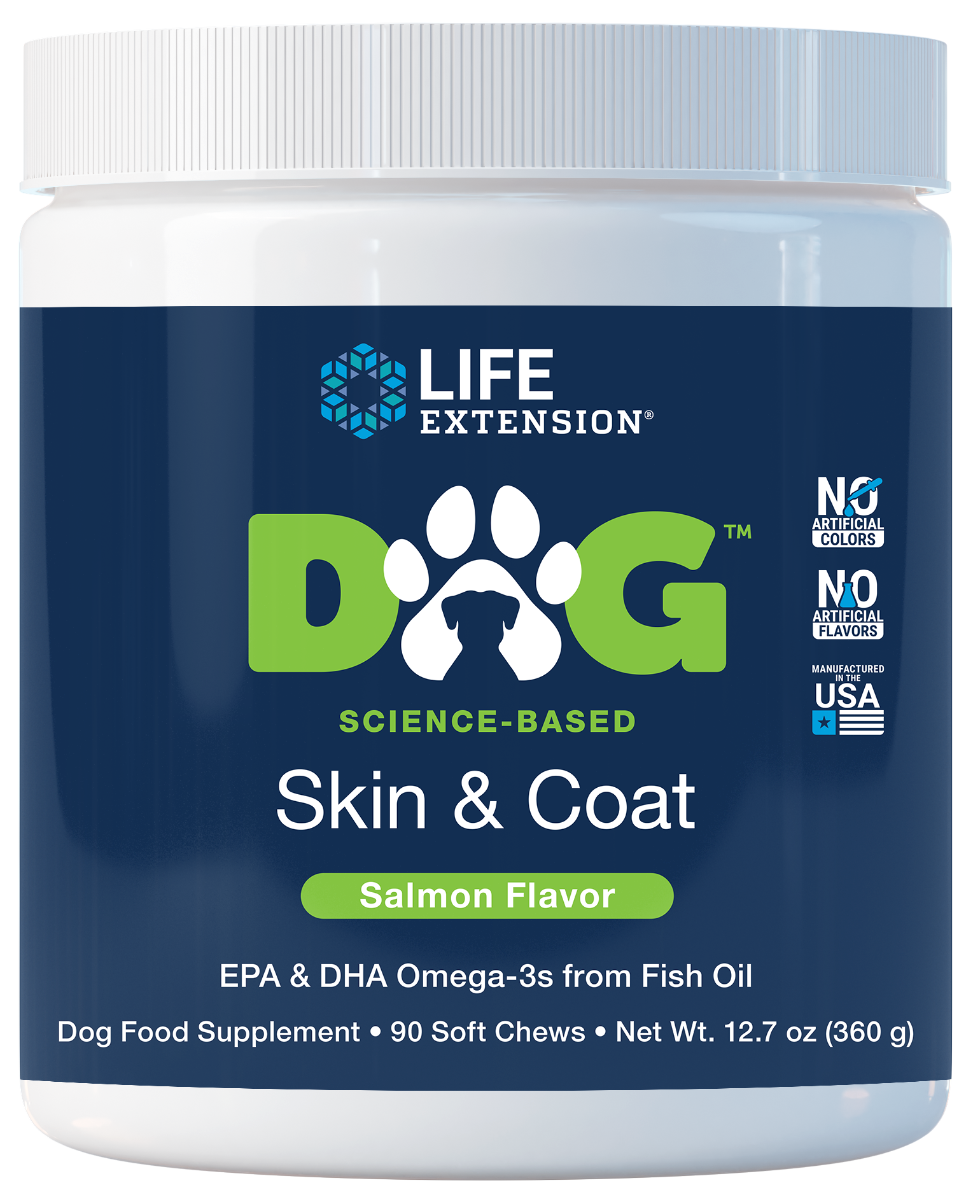 DOG Skin &amp; Coat | Leckerer Lachsgeschmack | Life Extension