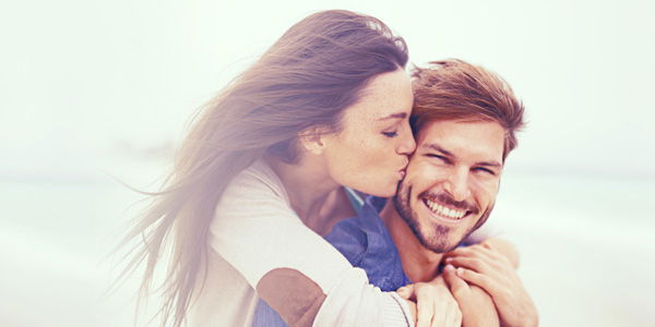 Healthy and happy looking couple showing passion and towards each other